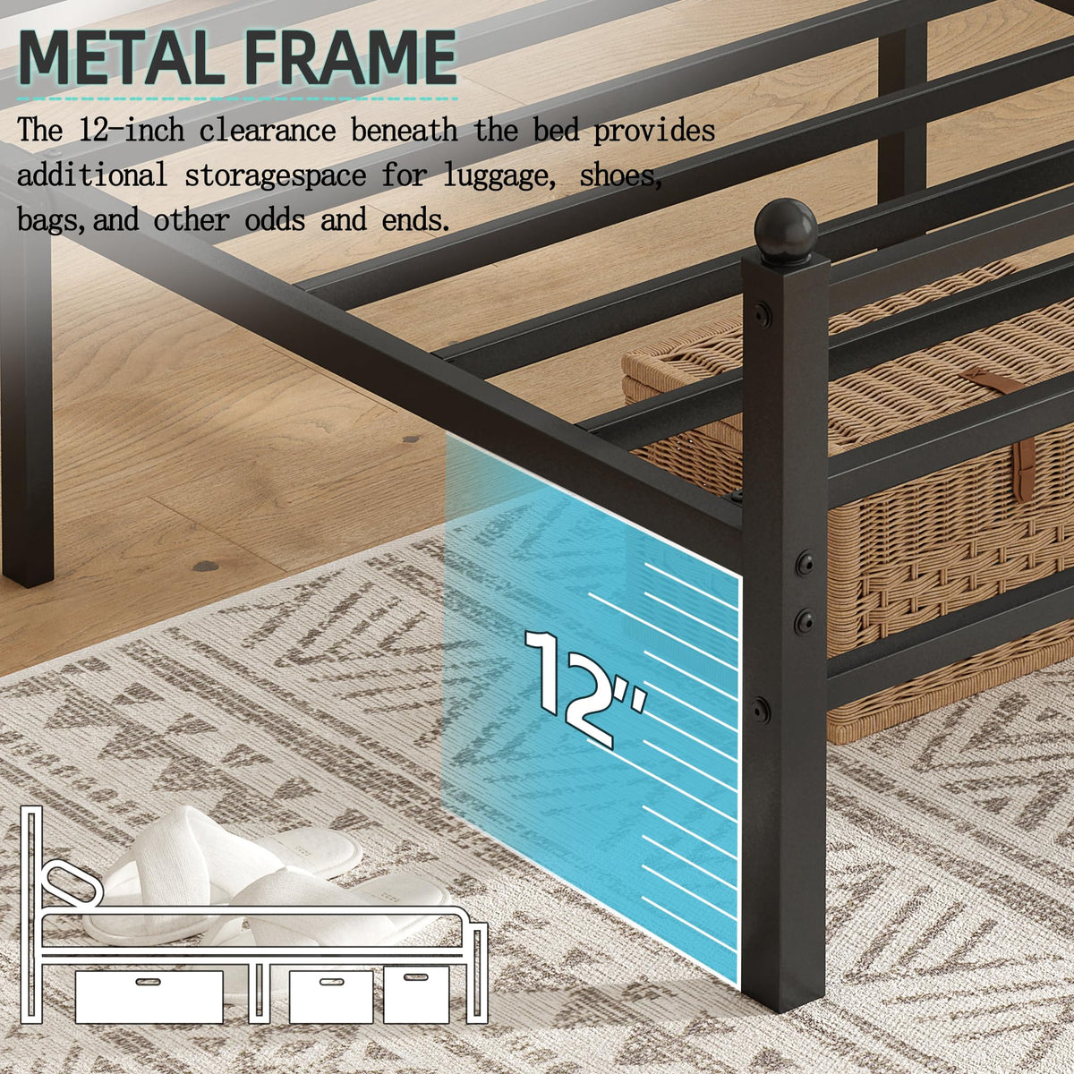 Black Full Size Bed Frame P678804