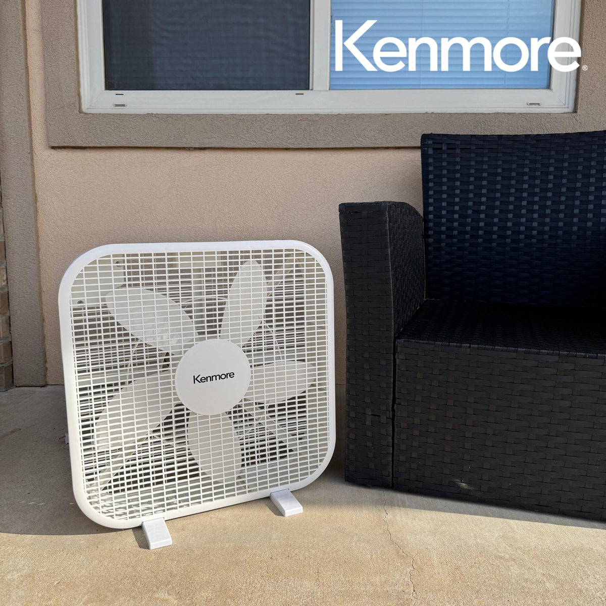 20" White 3 Speed Box Fan Q332148