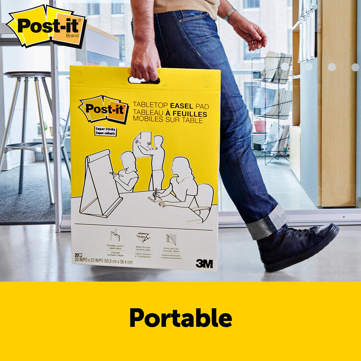 Portable Tabletop Easel Pad 20x23 Inches 20 Sheets 2 Pads N5864