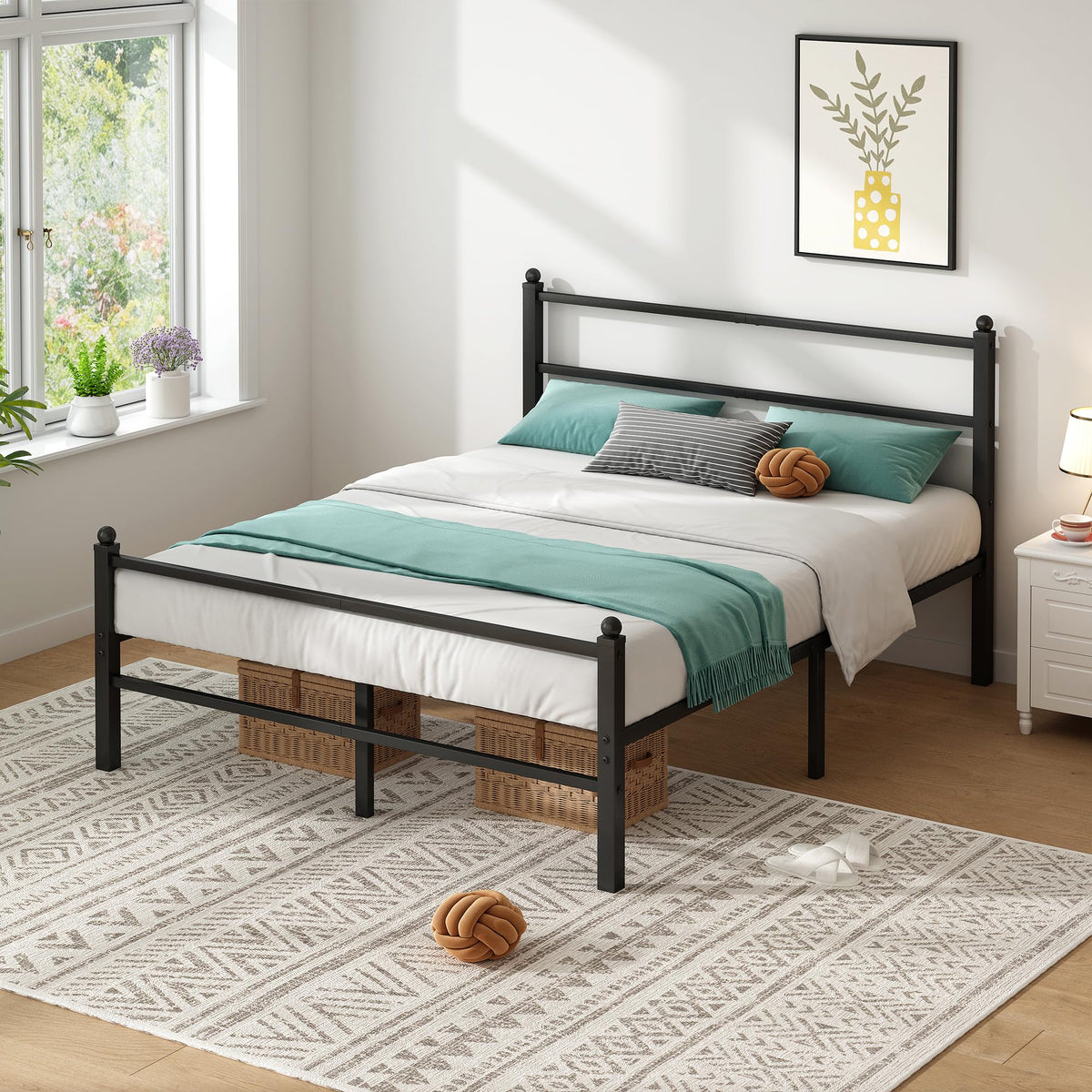 Black Full Size Bed Frame P678804